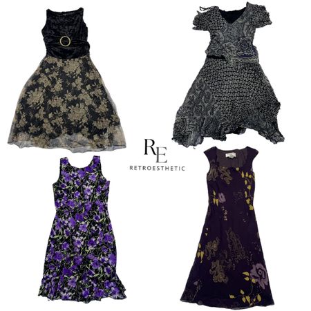 Y2K Grunge Revival Midi Kleid RE-2572