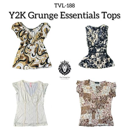 Y2K Grunge Essentials Tops (TVL-188)