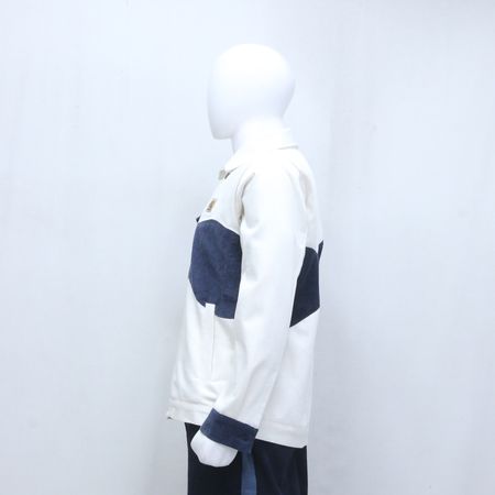 CR1013 Upcycled Two-Tone Wave Panel Jacket