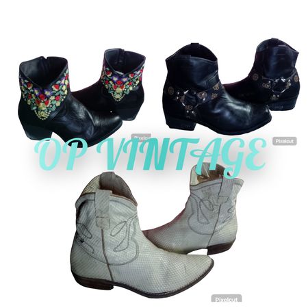 Op vintage 114 Embroidered Stylish Ankle Boots for Women's
