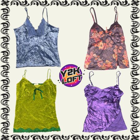 Y2K Ethereal Grunge Cami Tops Mix