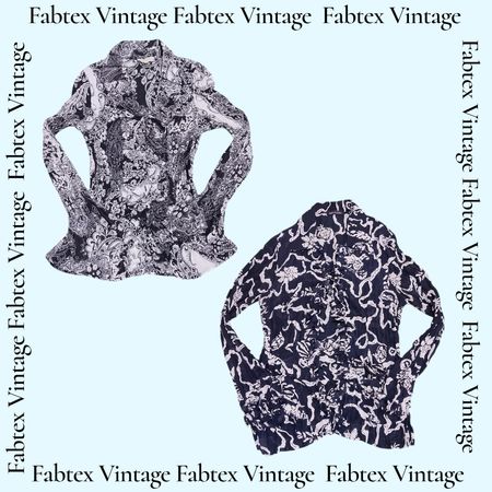 (FV-699) Y2K Ruffles Sleeve Details Floral Printed Tops