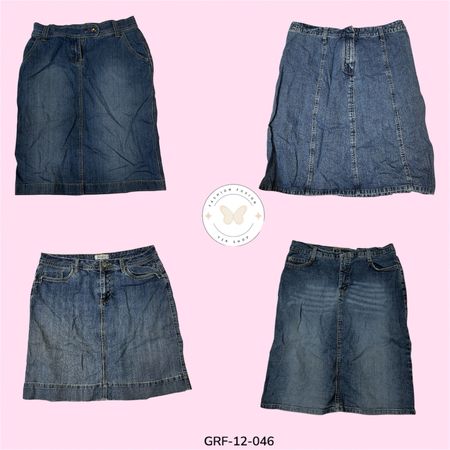 Classic Denim Midi Skirt – Effortless Everyday Style (GRF-12-046)