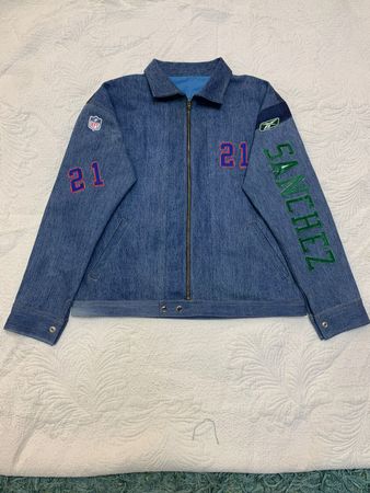 Upcycled Denim Jackets With Sports Patches
