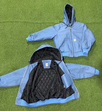 Jaqueta hoodie de jeans Carhartt estilo rework