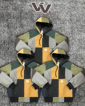 Carhartt umgearbeitet Stil Cordura Patchwork Aktive Jacke (91225)