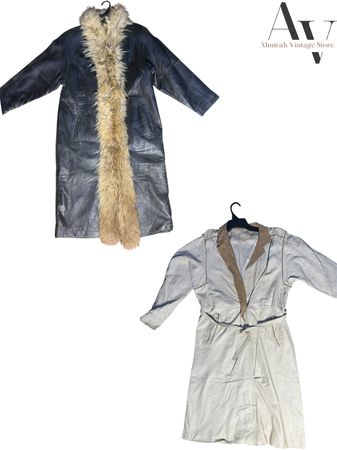 Vintage leather trench coats long and short