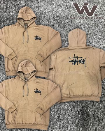 Stussy reworked style embroidered pullover hoodie (91225)