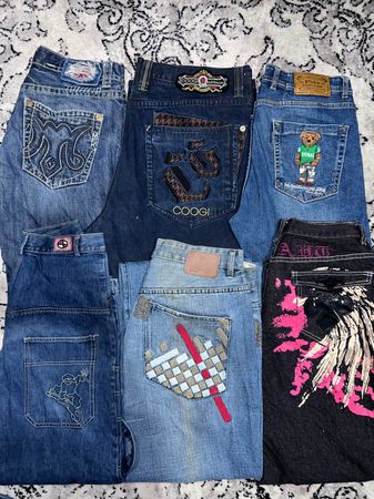 Y2K Hip Hop jeans pants