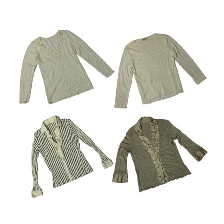 Y2K Soft Ivory Full Sleeve Tops