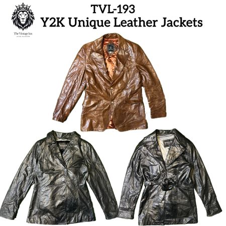 Y2K Leather Blazer Structured Jackets (TVL-193)