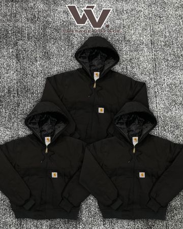 Carhartt reworked style black colour active jackets (10/12)