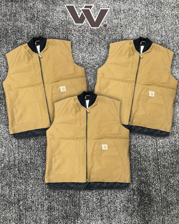 Carhartt reworked style tan colour gilet (10/12)