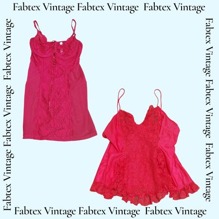 (FV-732) Y2K Red Babydoll Lingerie Bundle - Trending Romantic Style