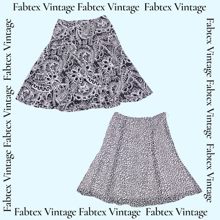 (Fav-730) Y2K Schwarz-weiße Ästhetik Gedruckte Sommerröcke