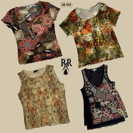 Y2K Earthy Grunge Mix Ärmellose Tops (AA-544)