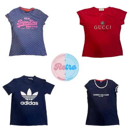 Y2K Branded Baby Tee Bundle – Adidas, SuperDry, Tommy (E)
