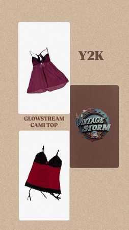 Y2K Glowstream Cami Tops