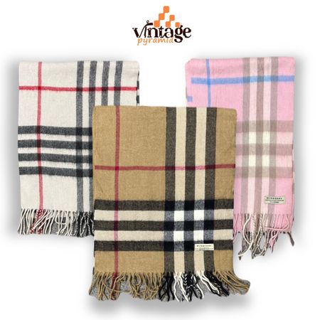 VPX621 Burberry Schals 100% authentisch Kaschmir & Schafswolle