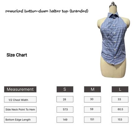 SS25 Upcycled Button-Down Halter Top (Unbranded)