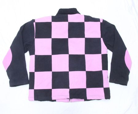 CR1015 Upcycled Pink & Black Checkerboard Work Jacket