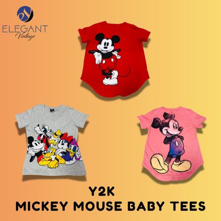 Y2K Mickey Mouse Baby Tees - EV1532
