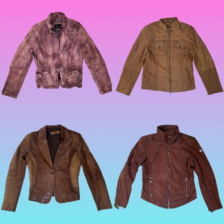 Vestes en cuir structurées années 90/Y2k (SU-274)