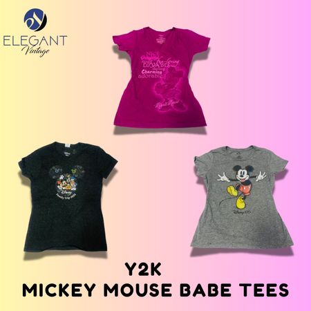 Y2K Mickey Mouse Baby Tees - EV1539