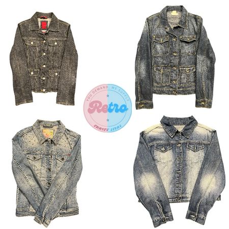 Women’s Denim Jacket Lot – Embroidered, Cropped & Classic (E)