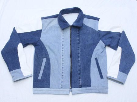 CR1017 Denim Fusion Upcycled Jacket