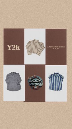 Y2K Classic Muse Office Blouse