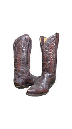 MV307# Bottes de cowboy vintage de super qualité.