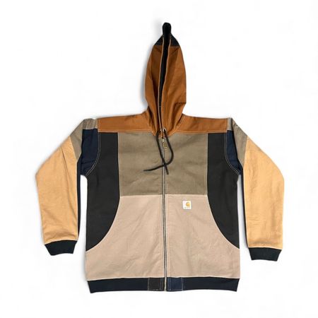 Fs-40 Upcycled Carhartt canvas patchwork hoodie