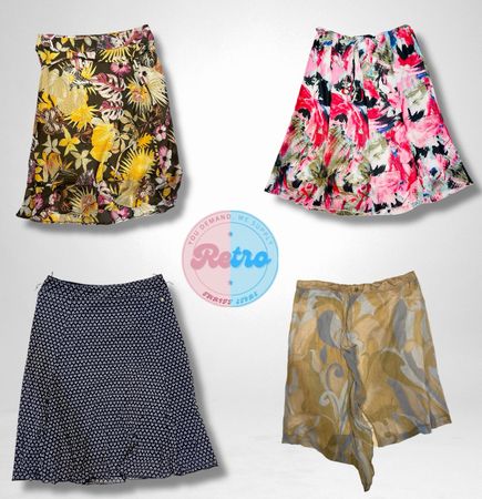 Beige Artistic Print Skirt – Soft & Summer-Friendly (E)