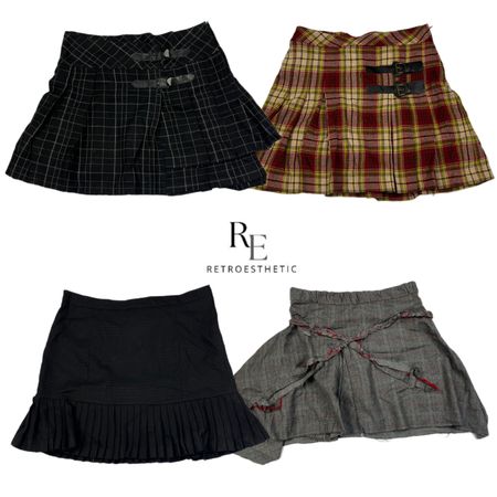 Y2K NYC IT Girl Unique Wool Skirts RE-2608