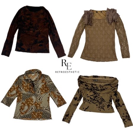 Y2K Erathy Tone Full Sleeve Tops RE-2622