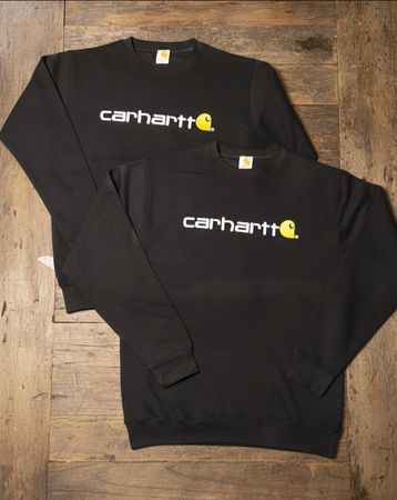 Carhartt rework style black sweatshirt