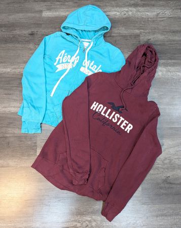 1386 ! Abercrombie, Aeropostale, Hollistter Casual Hoddie & Full Zip Hoodie