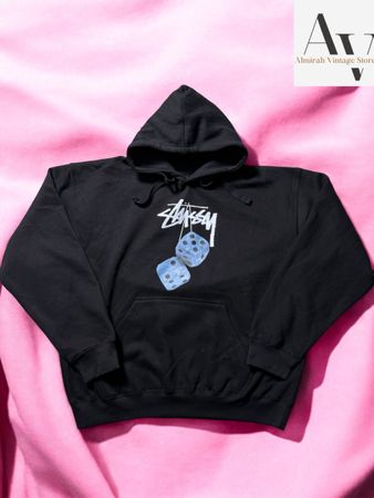 Stussy rework style gray dice hoodies