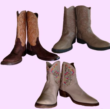 Y2K Bohemian Style Cow boy boots