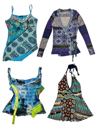 Blue Lagoon Y2K Tops: RE-015