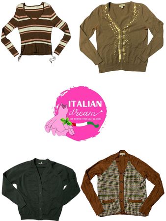 y2K einzigartiger Knopfverschluss-Pullover