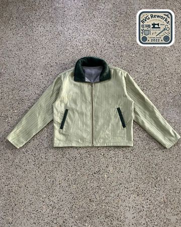 Upcycled Sage Zip Jacket