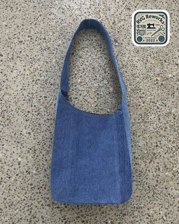 Upcycled Minimalistische Denim-Schultertasche