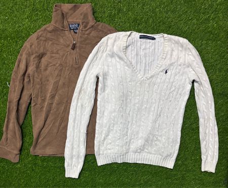 Polo Ralph Lauren cable knit and quater zip