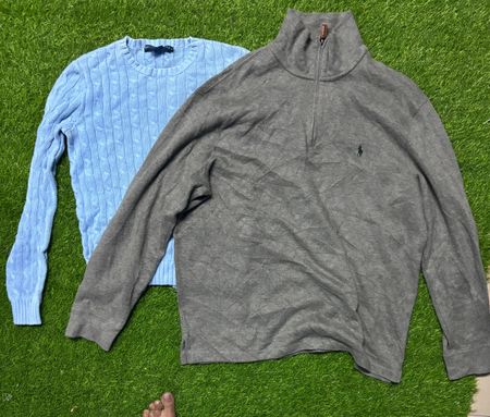 Polo Ralph Lauren cableknit and quater zip