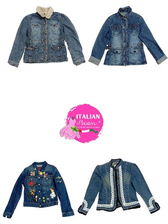 Giacca di denim con bottoni Y2k