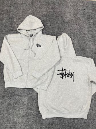 Stussy reworked style white colour zipper hoodies 1312