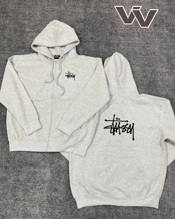 Stussy reworked style white colour zip up hoodies 1312