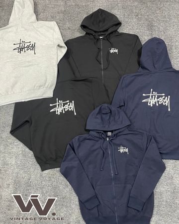 Stussy reworked style mix colour zipper hoodies 1312